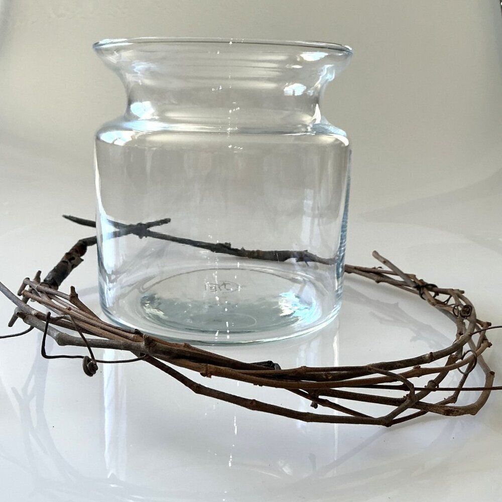FTD Rustic Glass Vase with Grapevine Twig Wreath Accent
